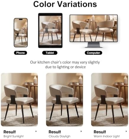 Dining Chairs Set of 6, Modern Faux Leather Kitchen Chairs