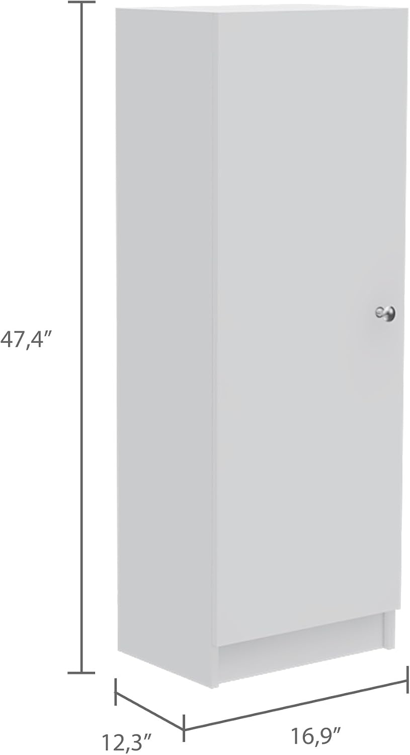Modern Minimalist Pantry, Simple Single Door Cabinet with Storage,for Kitchen...