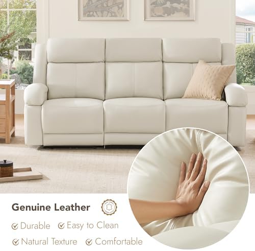 Watson & Whitely Genuine Leather Power Recliner Sofa & Loveseat Set, ...