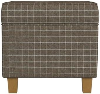 Homepop Home Decor Classic Square Storage Ottoman with Lift Off Lid | Ottoman...