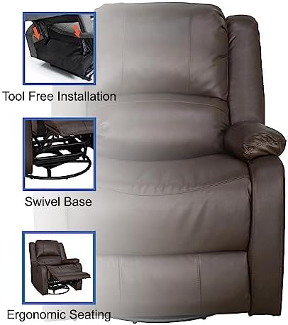 RecPro Charles 30" Swivel Glider RV Recliner, Chestnut, 2-Pack
