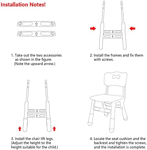 WHY TOYS Adjustable Kid Chairs Indoor 3 Level Adjustable Suitable for Children Age 2-6. Maximum load-bearing 220LBS Suitable for Family Classroom and Nursery Child Seat Set (2-Pack-Beige)