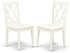 East West Furniture DOCL9-LWH-C 9 Piece Dining Table Set Includes a Rectangle Wooden Table with Butterfly Leaf and 8 Linen Fabric Dining Room Chairs, 42x78 Inch, Linen White