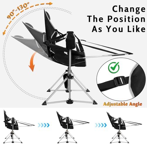 Romswi 2-Pack Aluminum Hammock Chair with Footrest, Oversized Portable Foldin...