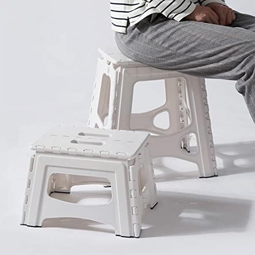 Folding Step Stool 15IN Tall Plastic Foldable Step Stool for Camping Picnic a...