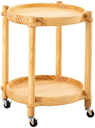 Telephone Table, Solid Wood Storage Rack，2-Tier Pallet Side Table，Outdoor &am...