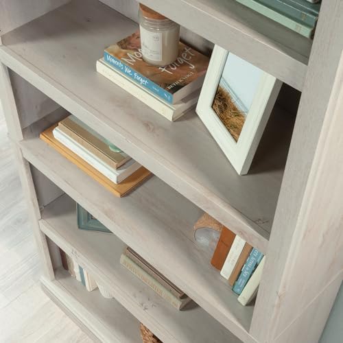 Sauder 5 Tier Book Shelf Wooden Bookcase Multipurpose Bookshelf for Home Offi...