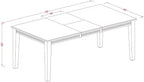 East West Furniture QUAN9-BCH-C 9 Piece Kitchen Table Set Includes a Rectangle Dining Table with Butterfly Leaf and 8 Linen Fabric Dining Room Chairs, 40x78 Inch, Black & Cherry