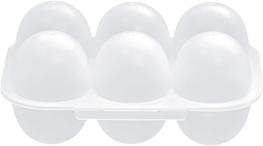 6 Grid Eggs Holder Container, Portable Tray Egg Grid Storage Container With Lid Camping Boxes Carriers For Camping Picnics Travel Kitchen Restaurants
