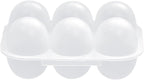 6 Grid Eggs Holder Container, Portable Tray Egg Grid Storage Container With Lid Camping Boxes Carriers For Camping Picnics Travel Kitchen Restaurants