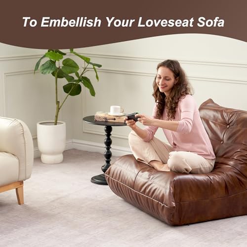 Hobestluk Bean Bag Chair Leather Togo Chair Memory Foam Living Room Adult | M...
