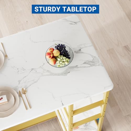 GarveeHome Dining Table Set for 2, Counter Height Kitchen Table with 2 Uphols...