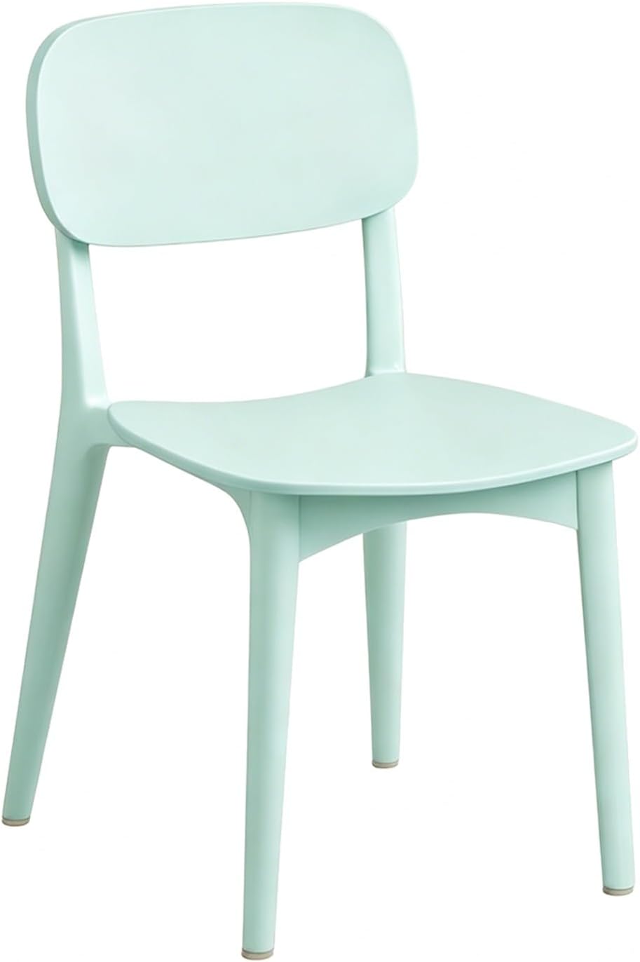 Dining Chairs, Heavy-Duty Plastic Stools, Commercial Dining Chairs, with Comfy Low Back Lumbar Support, for Parties, Home, Office(Green)