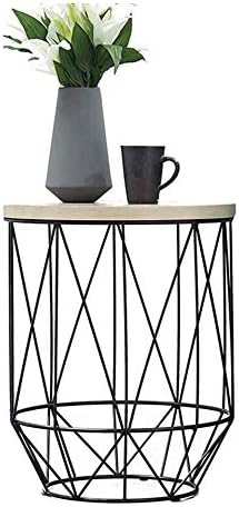 Telephone Table, Round Industrial Side Table,Telephone Table,Office Hallway O...