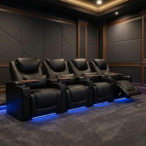 Airadlis Home Theater Seating Seats, Theater Recliner Chair Sofa Game Movie T...