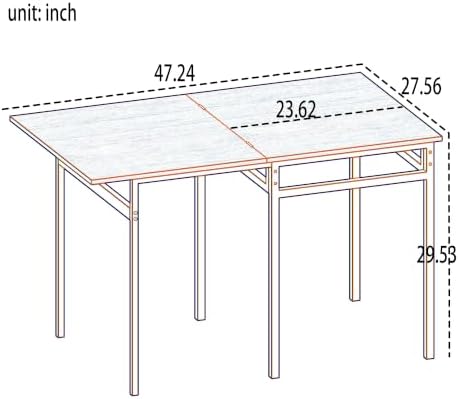 KEIKI 5-Piece Kitchen Dinner Table Set for 4 Dining with Storage, Grey