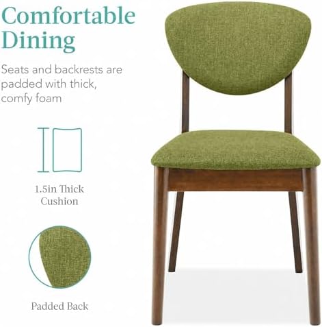 Best Choice Products 5-Piece Dining Set, Compact Mid-Century Modern Table &am...