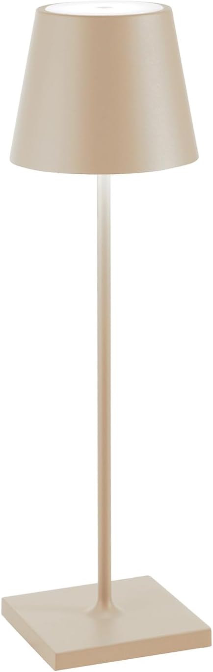 Zafferano, Poldina Pro Lamp, Rechargeable Cordless Table Lamp with Touch Cont...