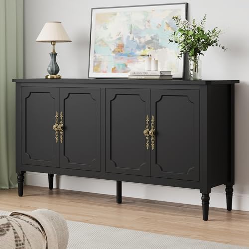 RoyalCraft Buffet Cabinet with Storage, 59" Painted Sideboard Coffee Bar