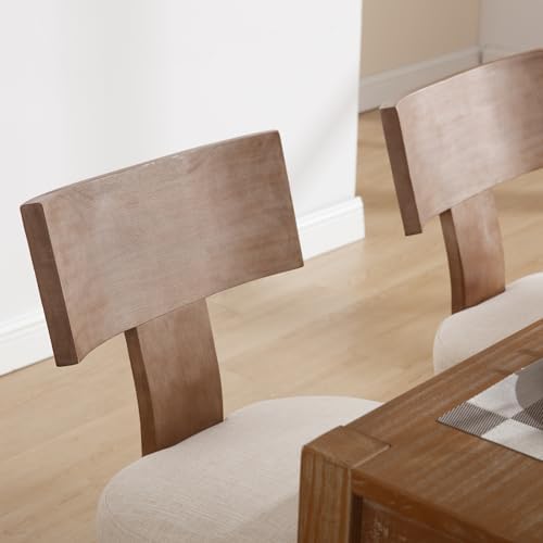 Farmhouse Dining Chairs Set of 6, Mid Century Modern Kitchen Chair Upholstere...