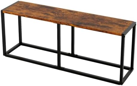 VINGLI Industrial Dining Bench for Dining Room, 47.2 Inch Rustic Brown Kitche...