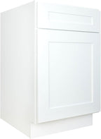 Hollywood Fabiani Design Base Kitchen Cabinet - 21 in. W x 24 in. D x 34.5 in. H, Shaker White, Solid Wood Frame, 1/2-Inch Cabinet-Grade Plywood Box, Soft-Close Door, Ready to Assemble