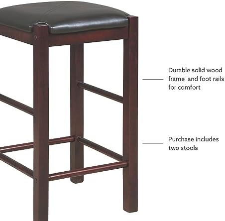 Linon Brown 3-Piece Table Faux Marble Tavern Set, 42" w x 22.25" d ...