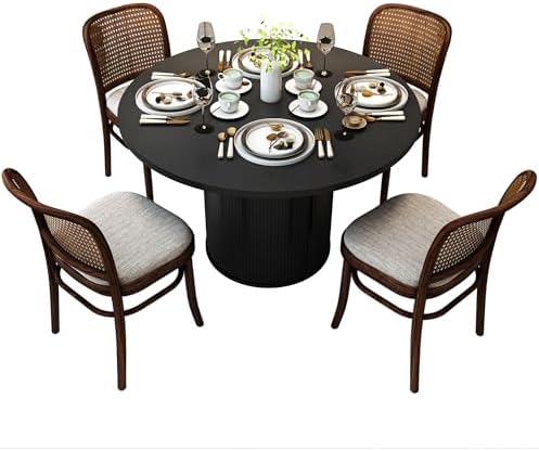 weselon 47 inch Round Dining Table for 4, Kitchen Table Dinner Table with 2-L...