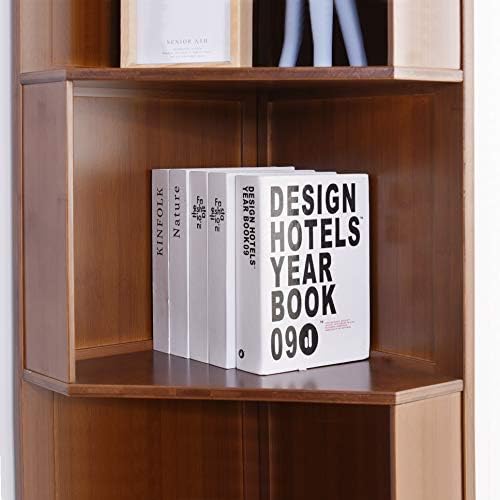 3-Shelf Industrial Corner Bookcase - A-Shaped Display Tall Bookshelf Multifun...