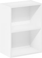 Furinno Luder Bookcase / Book / Storage, 2-Tier, White