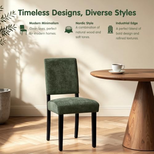 CHUN YI Dining Chairs Set of 8, Upholstered Dining Room Chairs, Modern Farmho...