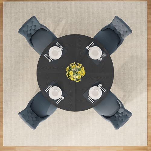 Tribesigns 47 inch Round Dining Table Wood Kitchen Table for Dining Room, 47&...
