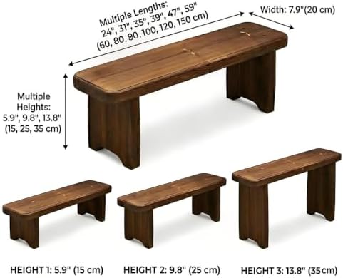 Entryway Bench, Solid Wood Bench, Wooden Shoe Bench for Entryway, Farmhouse E...
