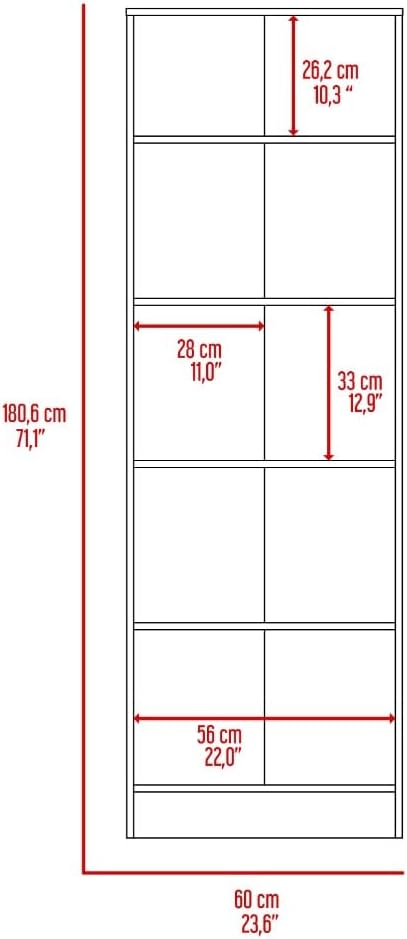 Farmhouse Multistorage Cabinet, Storage Cabinet with Two Doors, Five Internal...