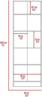 Farmhouse Multistorage Cabinet, Storage Cabinet with Two Doors, Five Internal Shelves,for Kitchen Home
