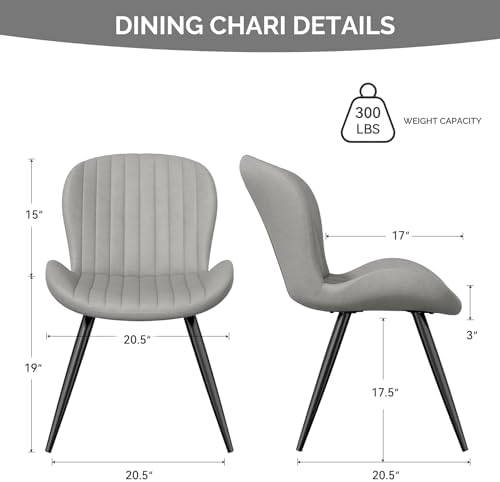 Nalupatio Dining Chairs Set of 6, Modern Dining Room Chairs Comfy Backrest Th...