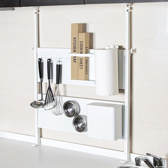 Nitori 8988085 Magnetic Sticky Kitchen Panel BH640, White, Width 25.2 x Depth 2.4 x Height 41.3 inches (64 x 6 x 105 cm)
