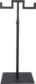 Polmart Countertop Adjustable Double-Hanger Display Stand Stand for Handbags, Wreaths, Hats, Scarves, Jewelry & Crafts，Wear-resistant, quiet and sturdy metal base – Black
