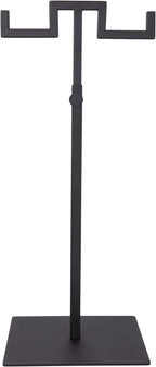 Polmart Countertop Adjustable Double-Hanger Display Stand Stand for Handbags, Wreaths, Hats, Scarves, Jewelry & Crafts，Wear-resistant, quiet and sturdy metal base – Black