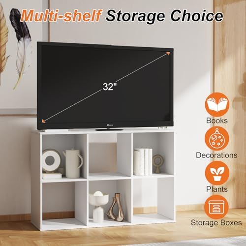 Sweetcrispy 6 Cube Storage Organizer, Stackable Modular Bookcase Shelf