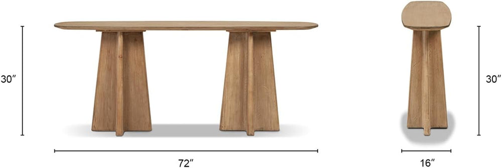 Jennifer Taylor Home Clarence 72" Reclaimed Wood Sculptural Console Tabl...