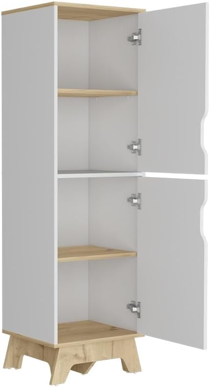 Single Kitchen Pantry Wallas Cabinet, Storage Cabinet Locker with Four Shelve...