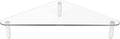 Kantek Glass Corner Monitor Riser, 19.7" x 11" x 3.25", Clear, Supports 40 lbs