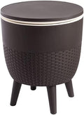Lagoon Cancún Outdoor Cooler Bar/Cocktail/Coffee 3-in-1 Patio Table (Brown)