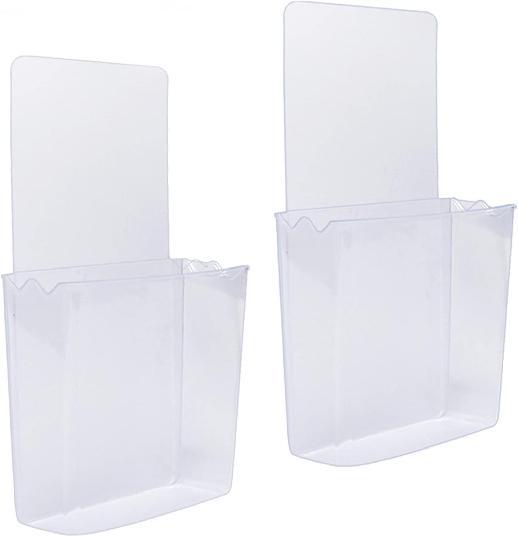 Remote Holder Wall Mount Damage-Free (2 Pack), Clear and Strong Self-adhesive Universal Media Organizer Storage Box for Mobile Phone,Remote Control,Keys,Pens etc