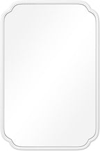 White Bathroom Mirror for Over Sink 24×36 Inch - Multi-Size Durable Iron Frame, Shatterproof Glass, Versatile for Bathroom/Bedroom/Living Room Decor (Horizontal or Vertical Mount)