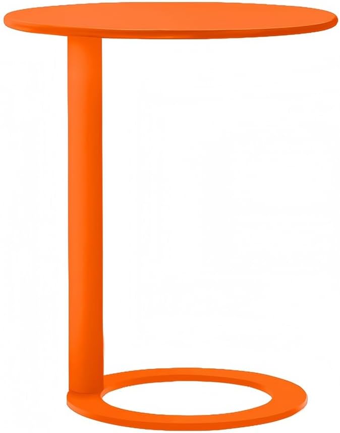 C-Shaped Round Side Table for Living Room, Bedroom, and Office - Metal Coffee...