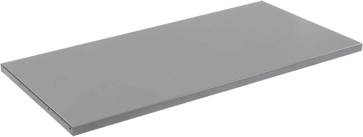 Global Industrial Adjustable Height Workbench C-Channel Leg, 48" W x 30" D, 1-3/4" Steel Top with Square Edge, 2000 Lbs. Capacity, Gray, Industrial Workbench