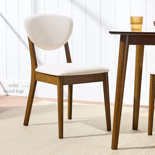 Best Choice Products Dining Chairs Set of 2, Mid-Century Modern Upholstered W...