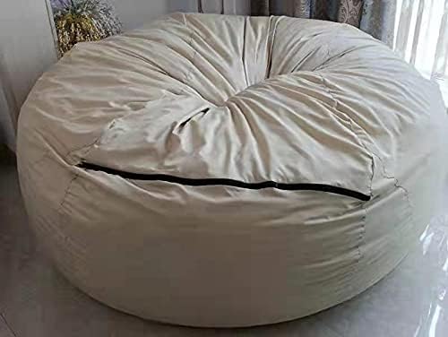 Bean Bag Inner Liner, 6-7ft Inner Liner for Bean Bag Chair, Couch Cover, Seat, Lazy Sofa High Capacity Replacement Cover with Zipper (Size: D180H90CM)